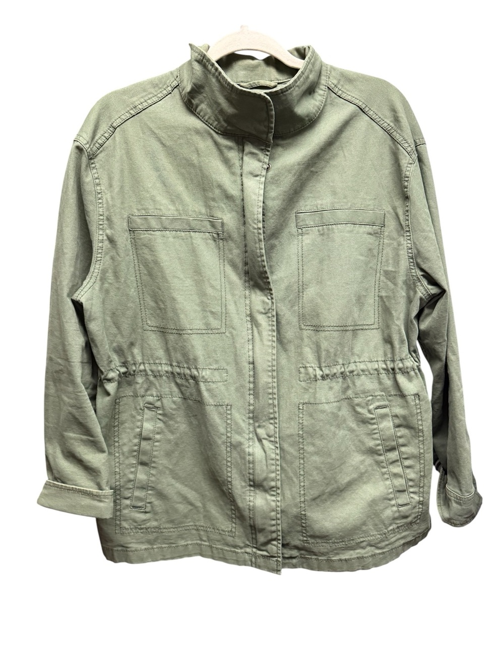 Old Navy Olive Green Utility Field Jacket Cotton Twill Gorpcore Size L